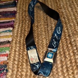 Buckle-Down Frozen Themed Blue and Black belt